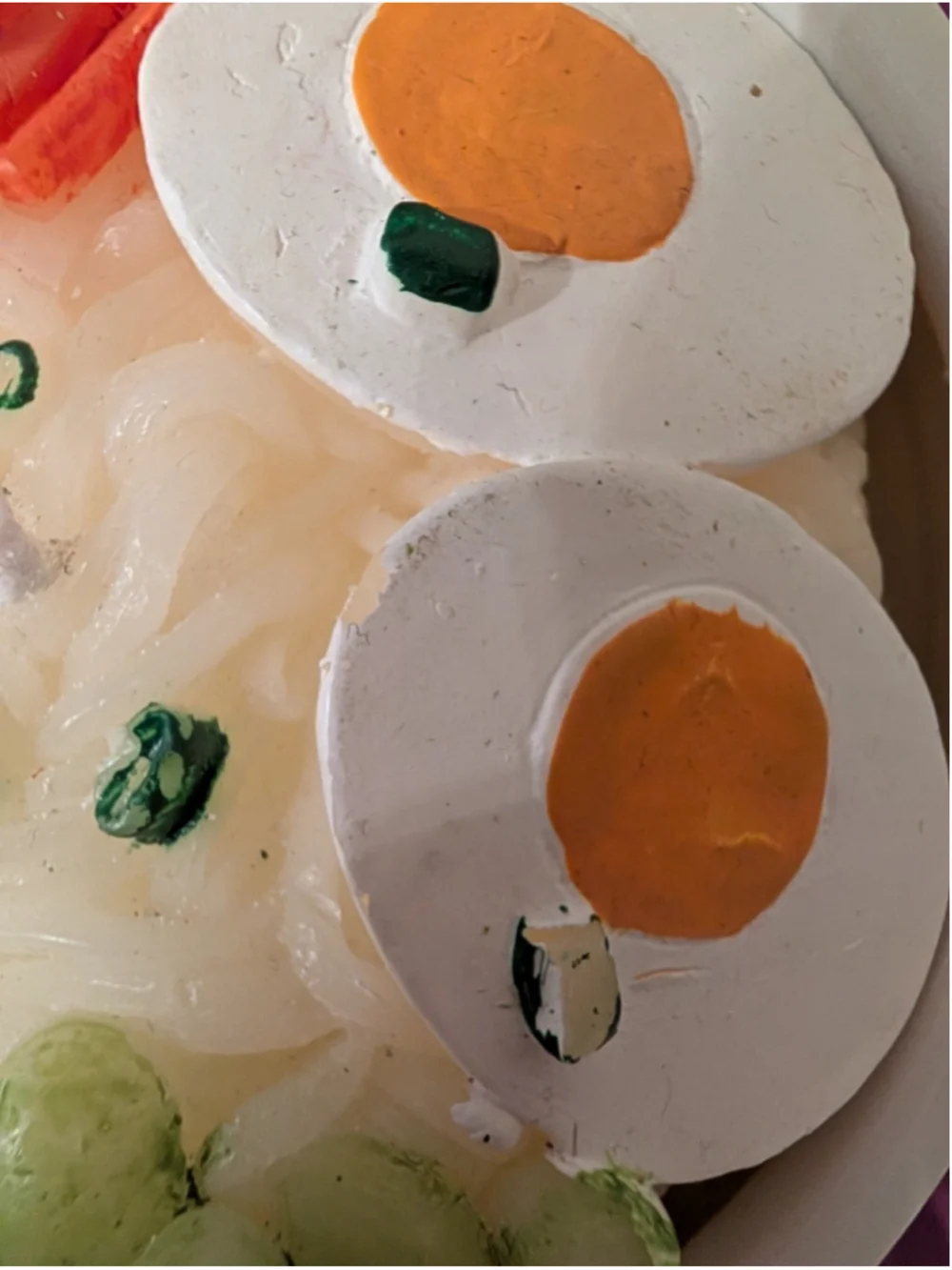 RAMEN BOWL CANDLE Some Missing Coloring And Imperfection On Base Of Bowl